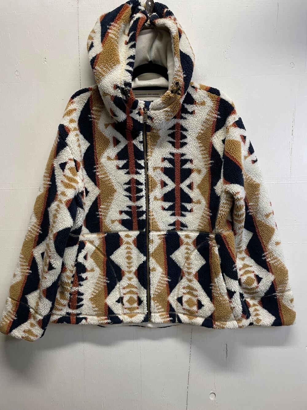 Pendleton Women's Full-Zip Fleece Hoodie Size Large Southwestern Pattern
